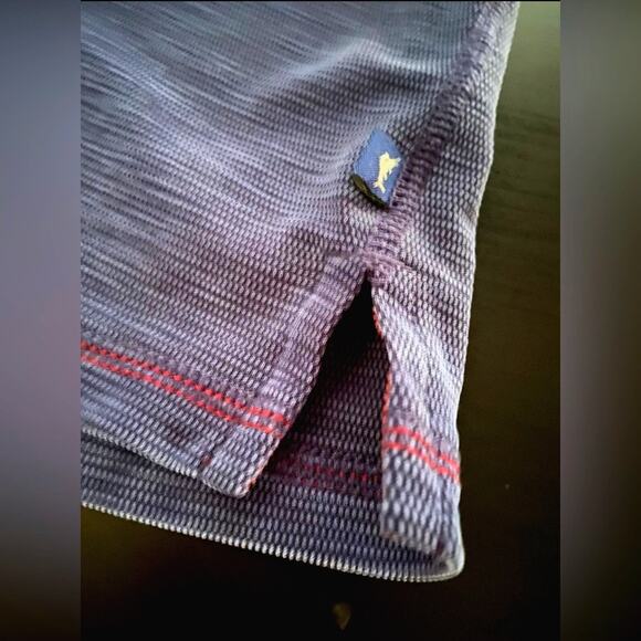 TOMMY BAHAMA Blue w/Red Stitch Accent Knit Polo Mens sz M - Picture 8 of 10